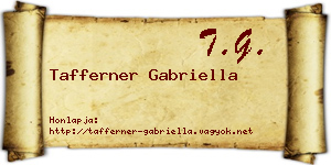 Tafferner Gabriella névjegykártya